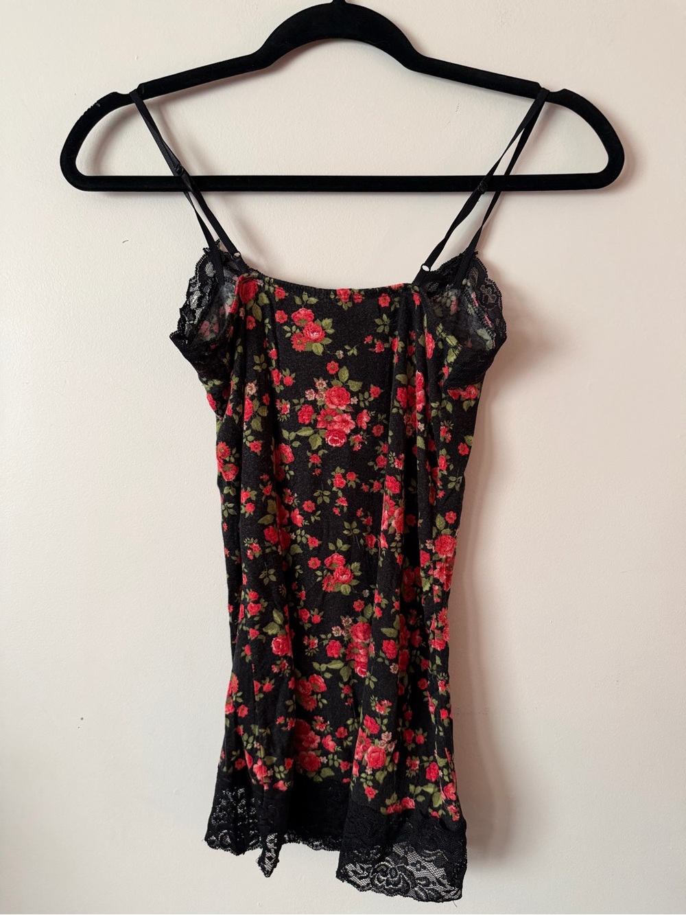rue21 Black Floral Lace Cami with Red Rose Print - Picture 5 of 5